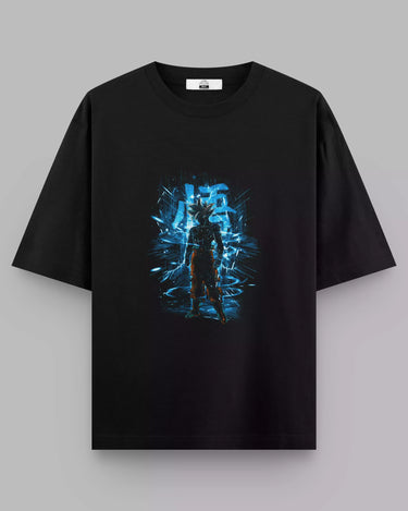 Goku Darkness: Black Oversized Anime Tee